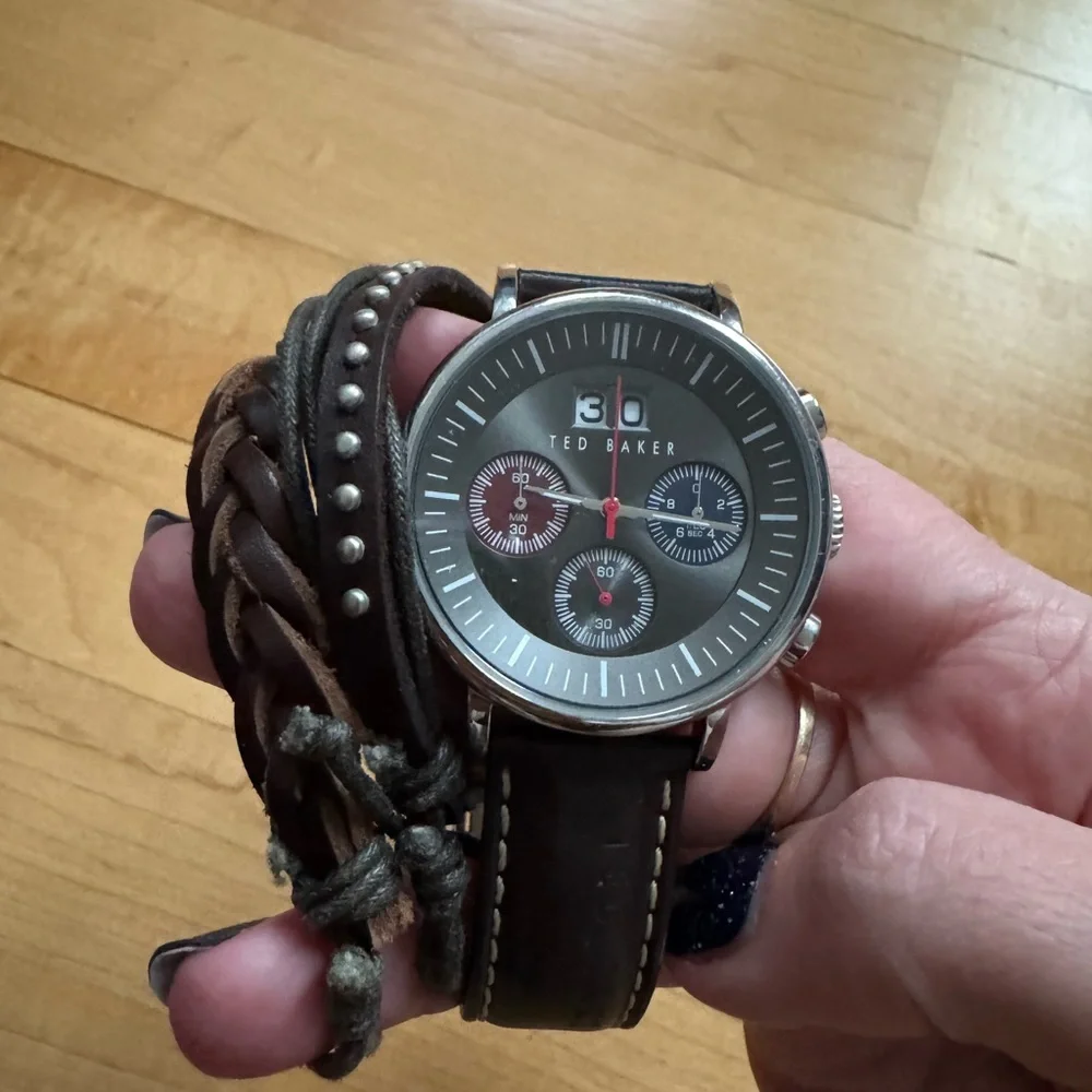 Ted Baker Brown and Silver Men's Watch - Picture 4 of 5